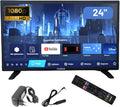 Téléviseur DVB-S2/C/T2/T, 61 cm, 24 pouces, 12 V, 24 V, 230 V, commande intelligente, Bluetooth, commande vocale, Full HD, pour la cuisine, TEBER