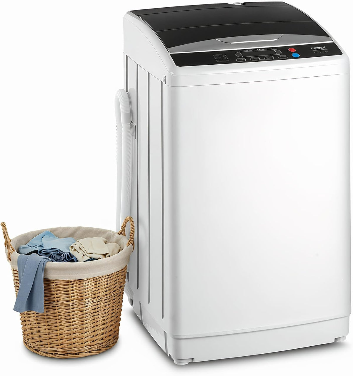 Lave-linge, 51 × 47 × 87 cm, 7 kg, 60–70 dB, chargement par le dessus, 8 programmes, 5 niveaux, ROVSUN