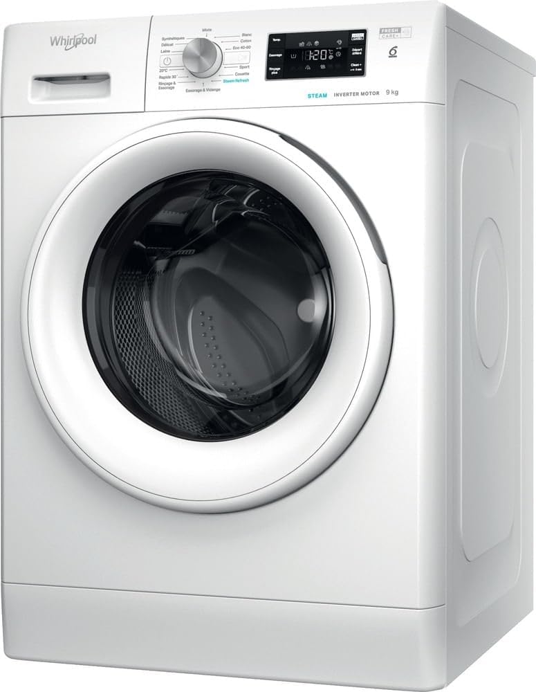 WHIRLPOOL FFBS9479WVFR lave-linge, 59,5 × 85 × 63 cm, 9 kg, frontal