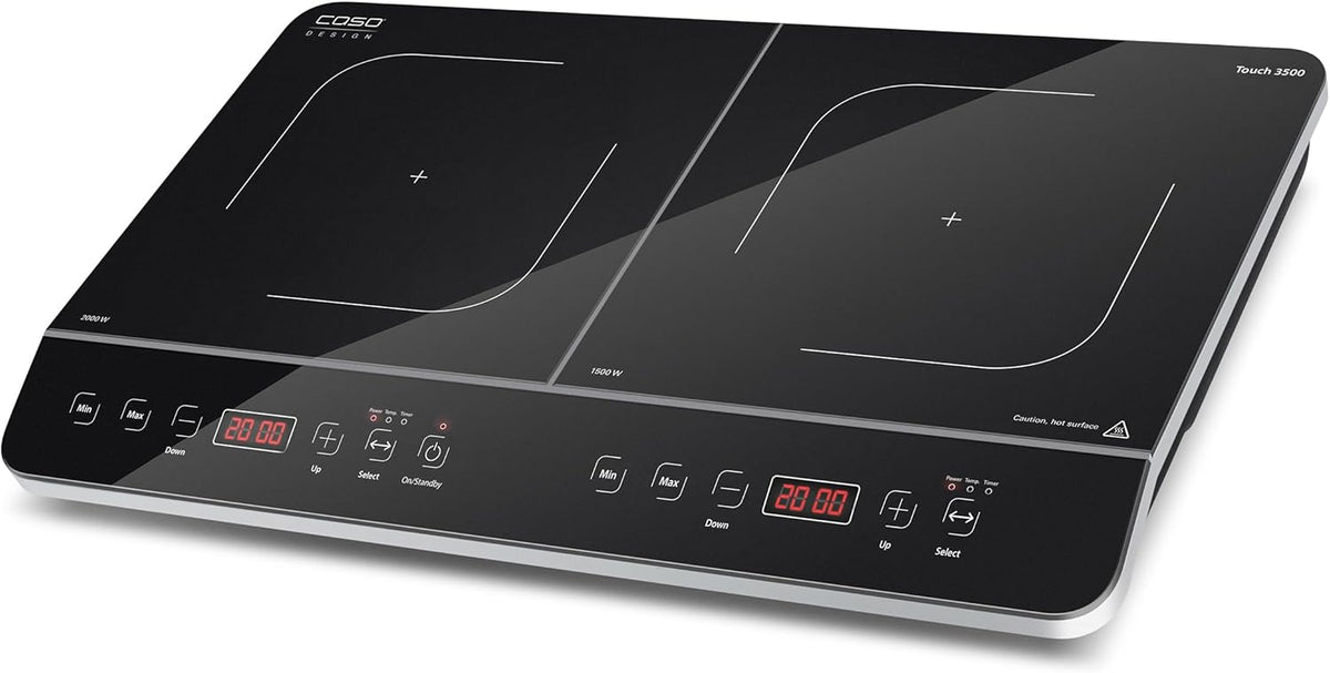 Table de cuisson, 26 cm, 60–240 °C, induction, mobile, vitrocéramique, 6 niveaux, Caso
