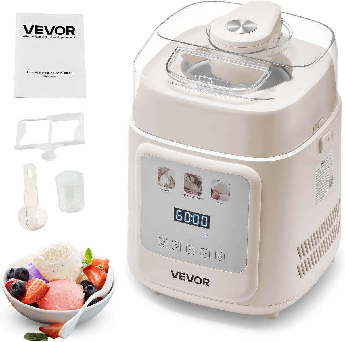 Ventilateur, 98 mm, 1 L, électrique, VEVOR
