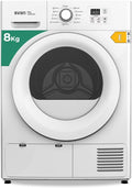 Sèche-linge SSB802ED, 84 cm, 8 kg, 700 W, avec éclairage LED, blanc, pompe à chaleur, 12 programmes, SVAN