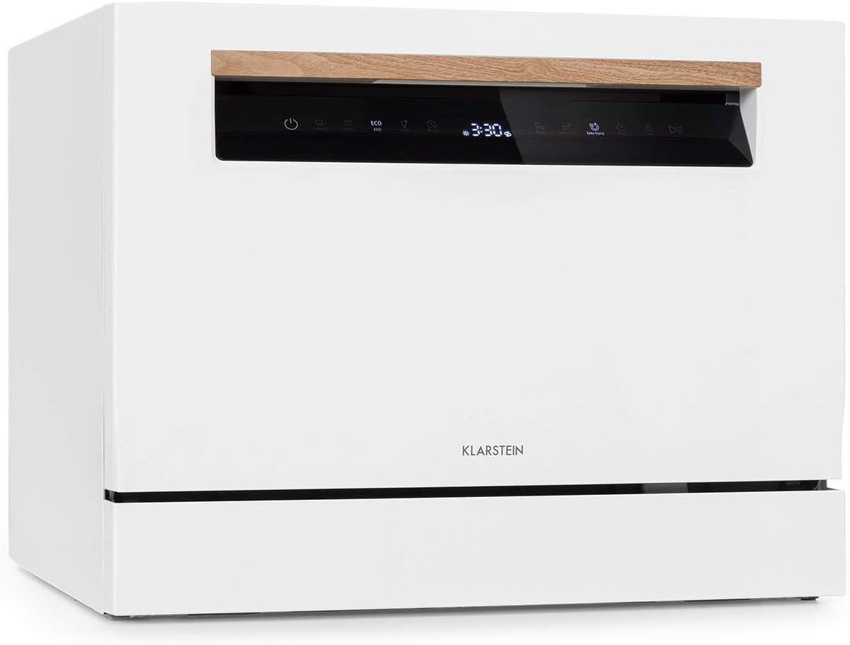 Klarstein lave-vaisselle, 1380 W, 6,5 L, 49 dB, noir, pose libre, 6 couverts, 7 programmes