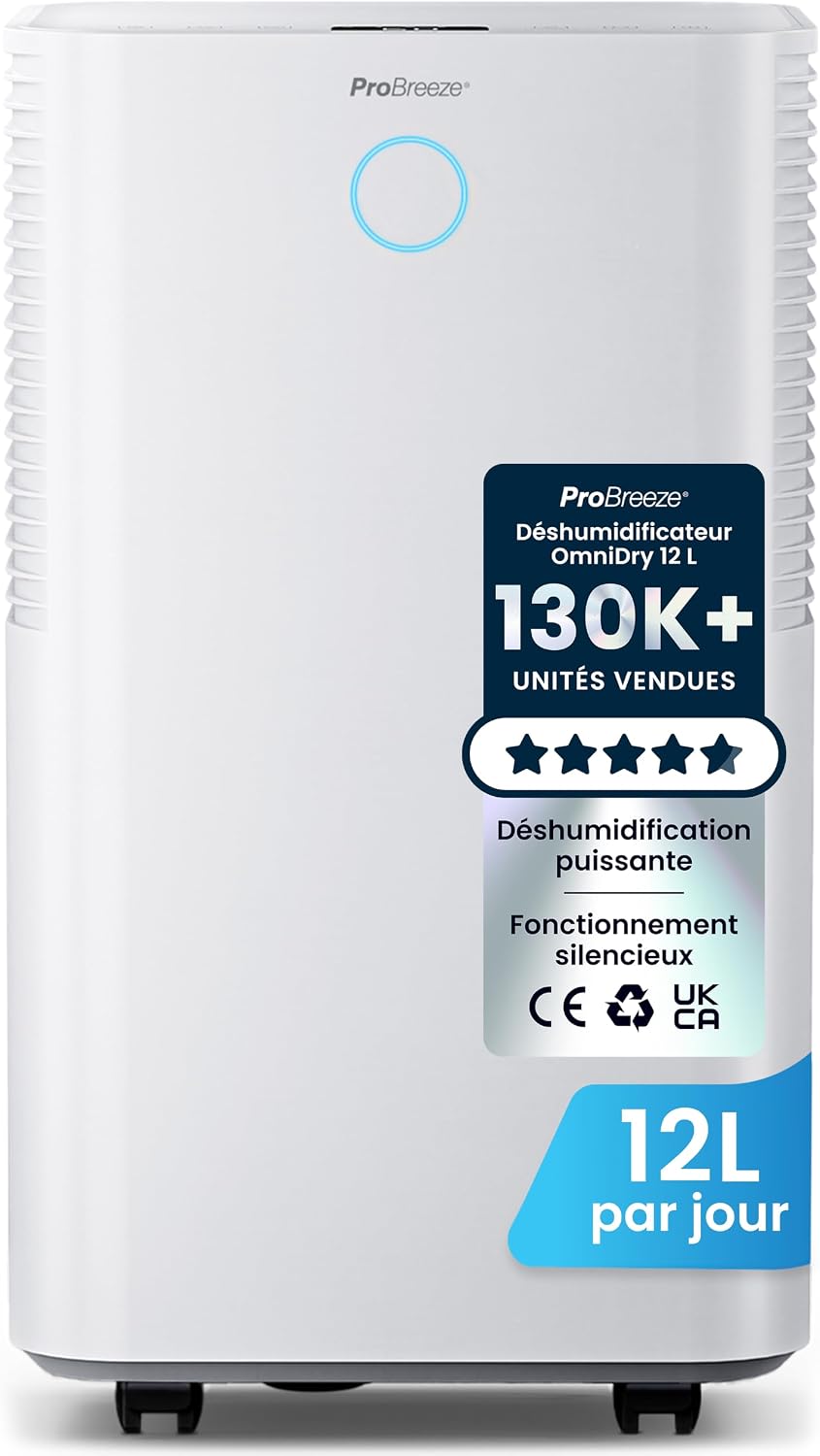 Déshumidificateur, 12 L, Pro Breeze
