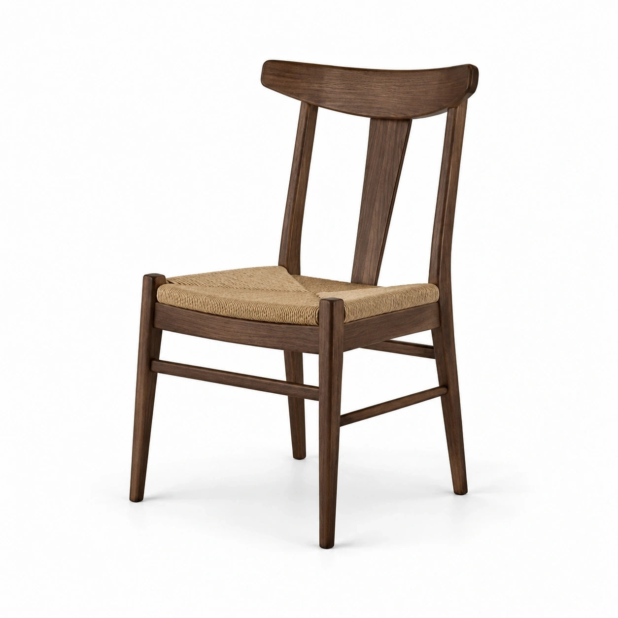 Chaise en bois avec assise en corde de papier