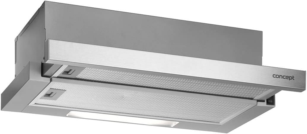 Hotte aspirante OPV3660, 60 cm, 384 m³/h, 70 dB, 205 W, encastrable, 2 niveaux, Concept