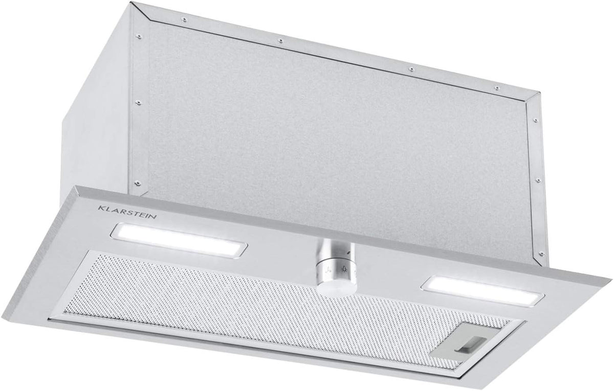Klarstein hotte aspirante, 52 cm, 440 m³/h, 1,5 W, avec éclairage LED, acier inoxydable, encastrable, 3 niveaux