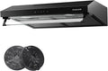 Hotte aspirante UC60BS, 60 cm, 333 m³/h, métal, noir, 3 vitesses, pour la cuisine, GASLAND