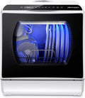Lave-vaisselle, 45,8 × 42,8 × 42,5 cm, 5 L, avec éclairage LED, noir, 1 programme, pour la cuisine, AIRMSEN
