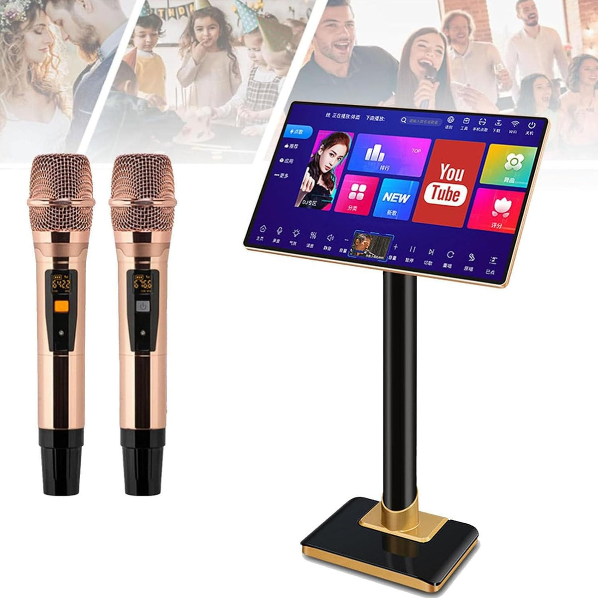 Système karaoké professionnel, sans fil, commande intelligente, 19 pouces, 2 To, 4K, JIADUOFU