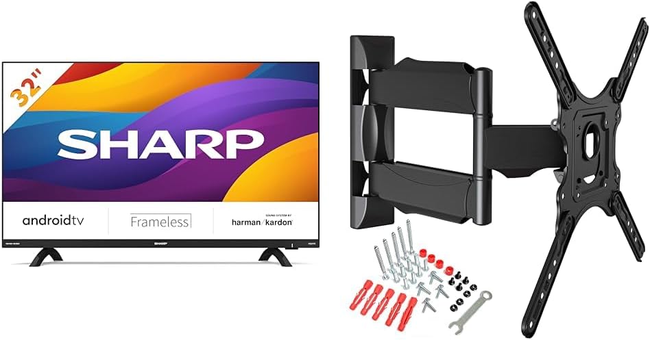 Sharp 32DI6EA support TV, 81 cm, 32 pouces, 32–55 pouces, avec éclairage LED, Android TV