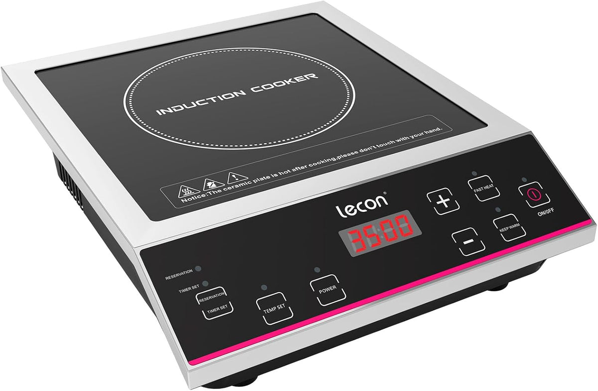 Table de cuisson, 35 cm, 300 W, 50 kg, acier inoxydable, induction, lecon chef
