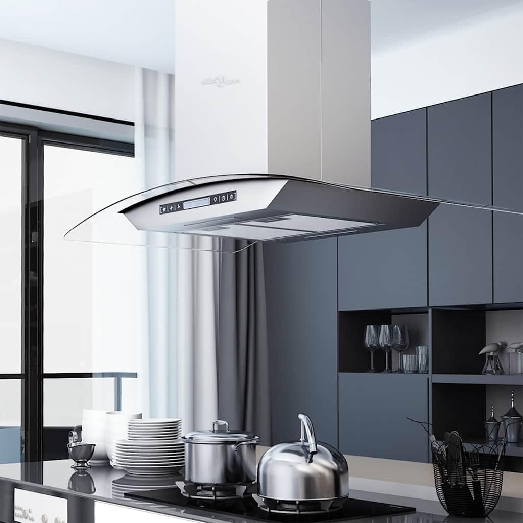 Hotte aspirante kg-50662, 90 cm, 756 m³/h, avec éclairage LED, pour la cuisine, pour le jardin, Cervaline