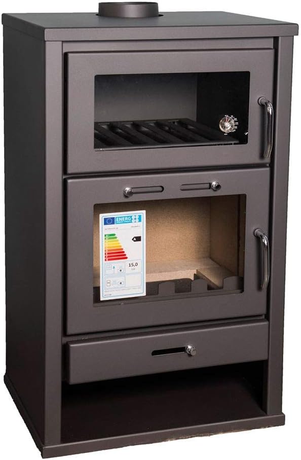 Poêle à bois avec four, 585 mm, 20 kW, V05
