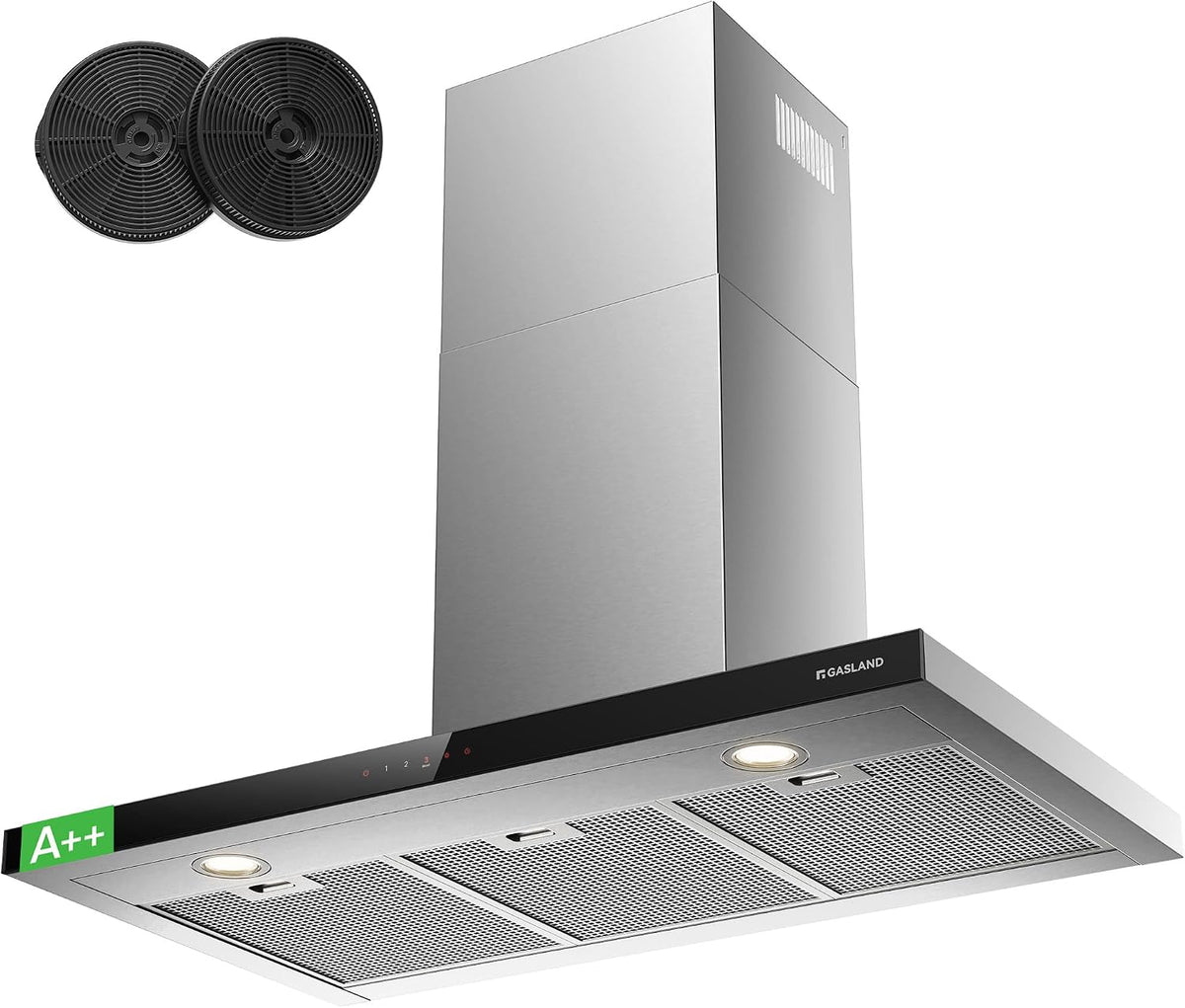 Hotte aspirante TR90SS, 90 cm, 881 m³/h, acier inoxydable, 4 niveaux, GASLAND