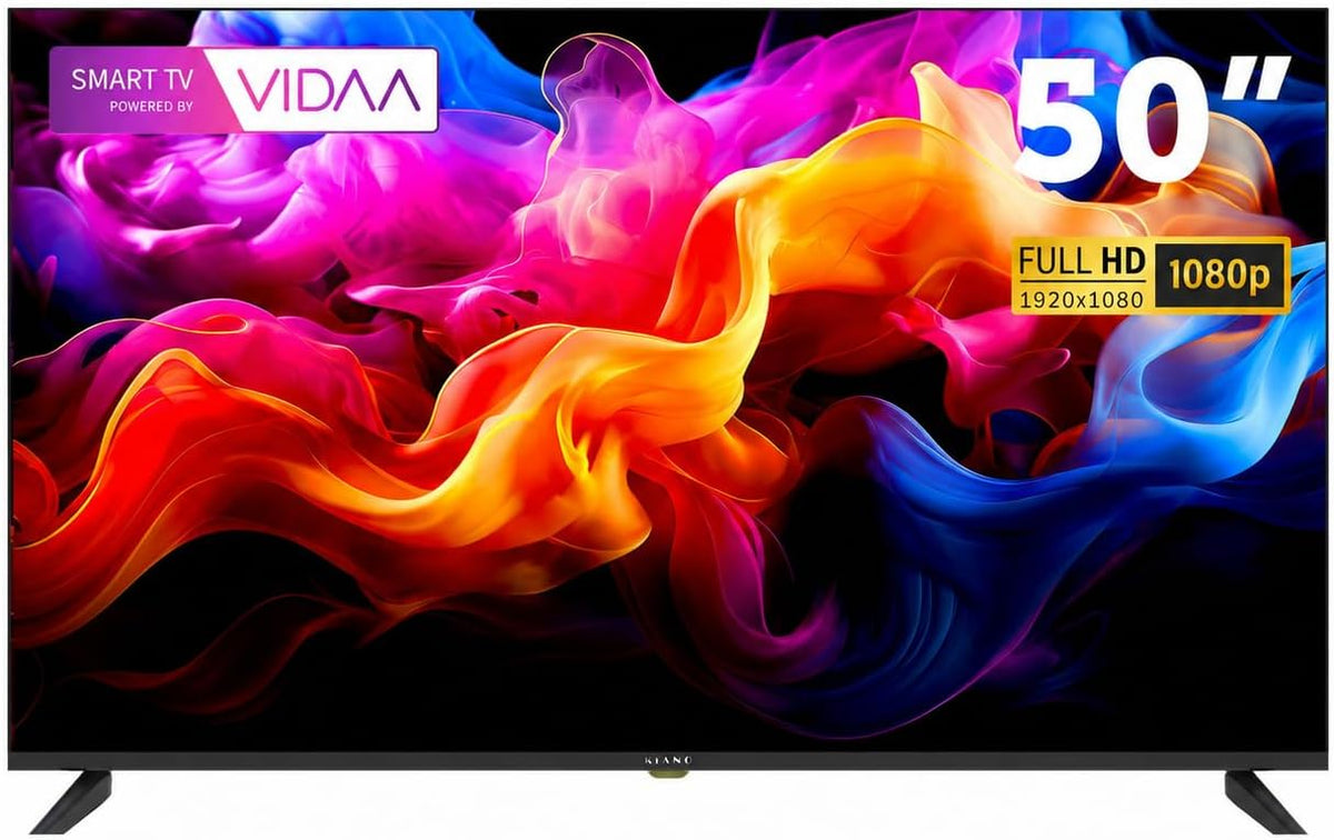 Téléviseur DVB-T2/S2, 50 pouces, avec Wi-Fi, commande intelligente, noir, Full HD, Bluetooth, KIANO