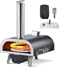 Four à pizza, 305 mm, bois, portable, électrique, pour le jardin, pour la terrasse, VEVOR