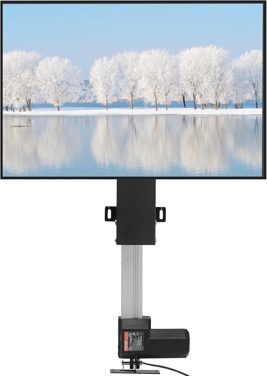 Support TV 1000N, 48,5 × 97,4 cm, 50 pouces, 60 kg, avec éclairage LED, réglable, VEVOR
