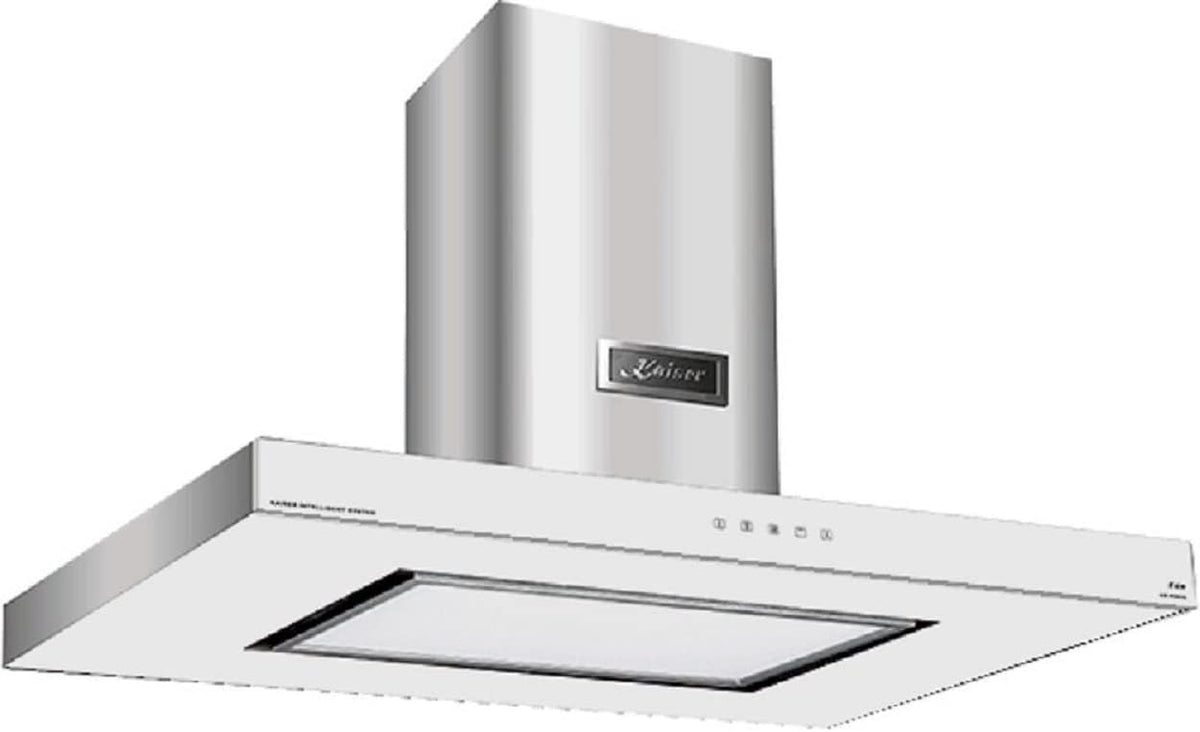 Hotte aspirante AI 9434, 90 cm, 1250 m³/h, avec éclairage LED, acier inoxydable, blanc, Kaiser
