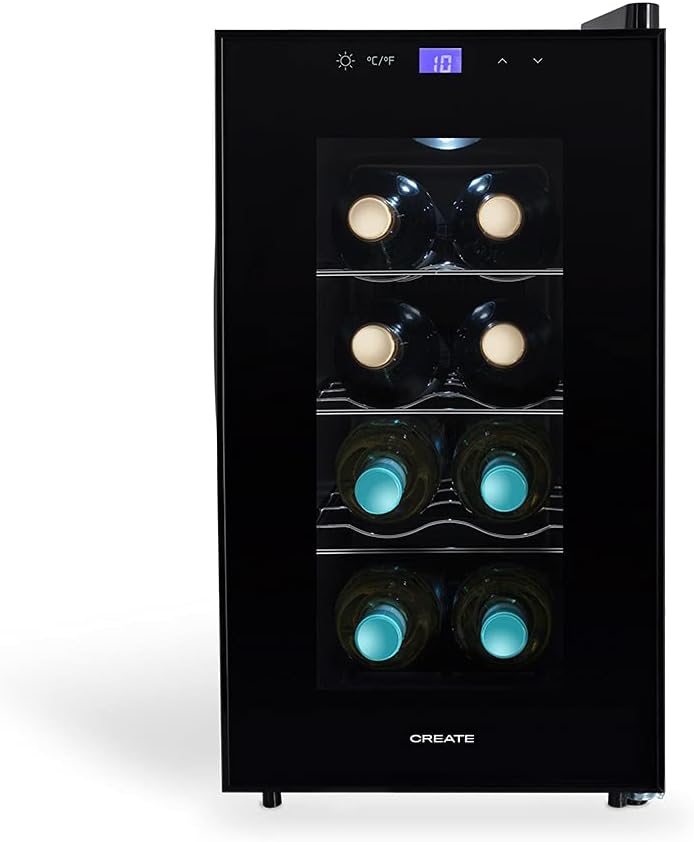 Cave à vin, 23 L, réglable, 8 bouteilles, CREATE
