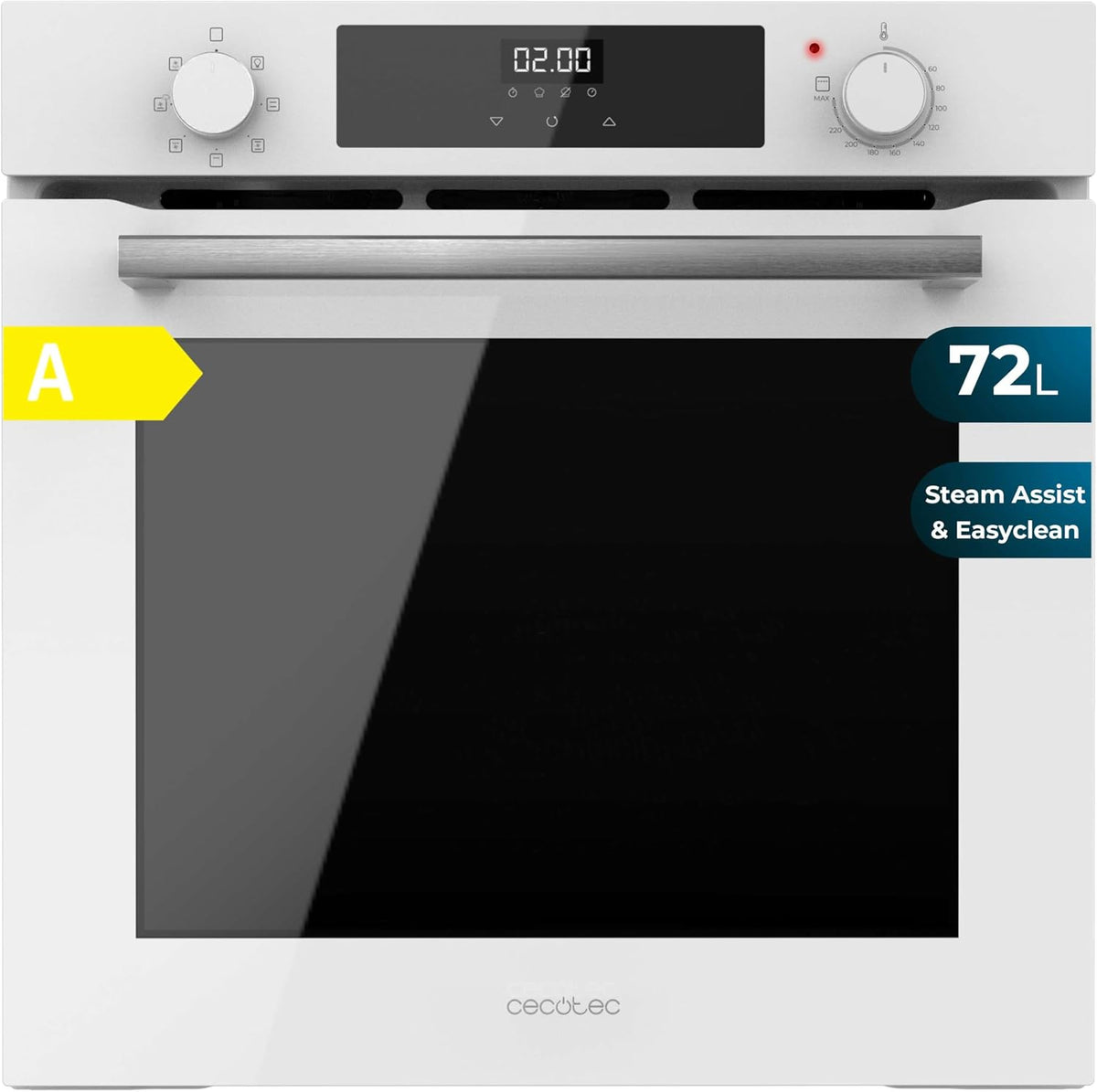 Cecotec M226000 four, 60 cm, 2800 W, 72 L, acier inoxydable, grill, convection