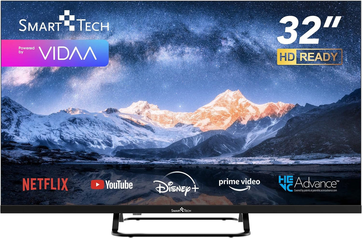 Téléviseur 32HV02V, 81 cm, 32 pouces, avec éclairage LED, commande intelligente, Bluetooth, Smart Tech
