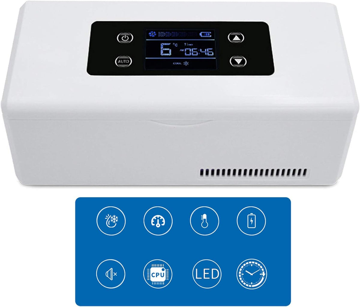 Mini-réfrigérateur, 8 °C, avec éclairage LED, portable