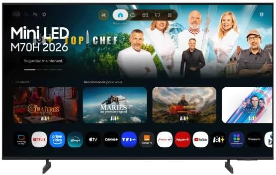 Samsung M70H téléviseur, 55 pouces, avec éclairage LED, 4K