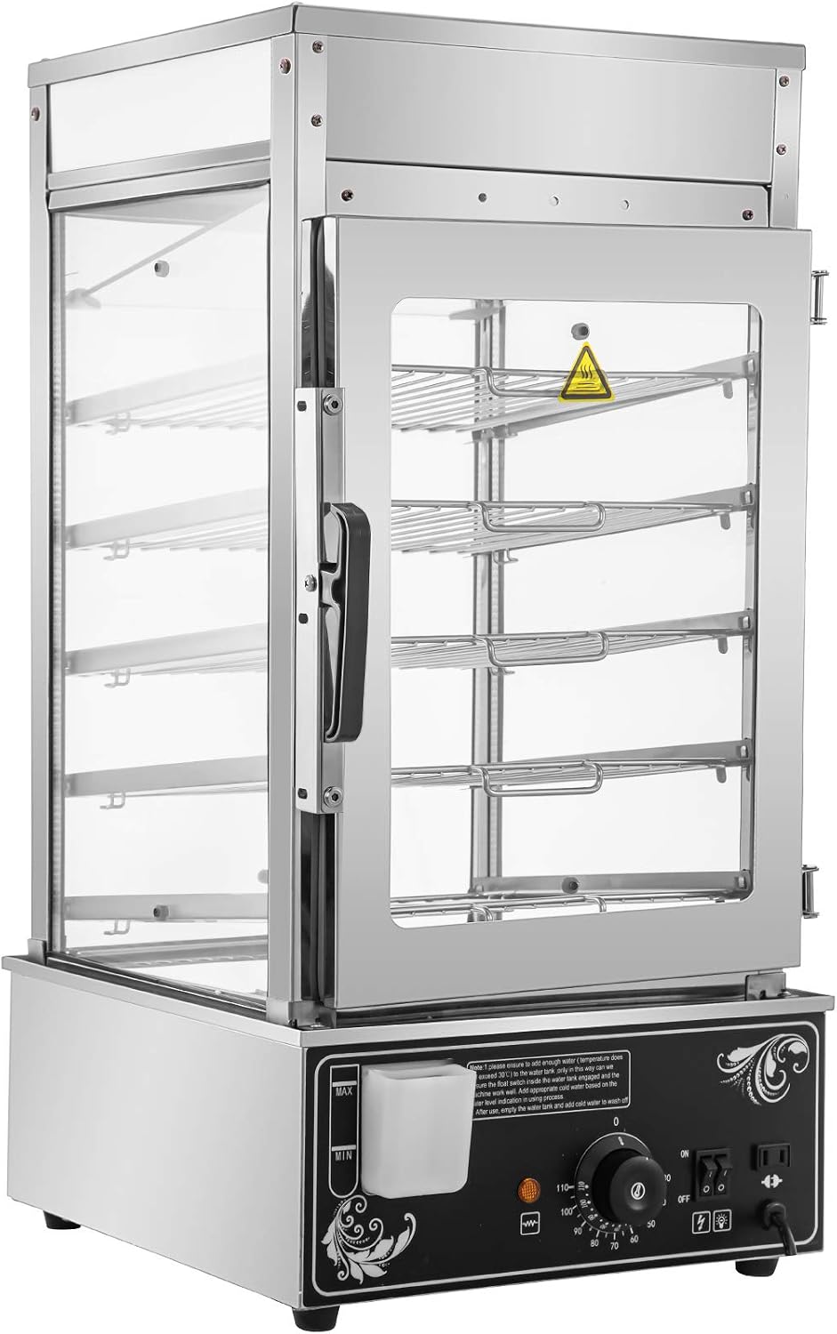 Cuiseur vapeur professionnel, 300 × 300 × 70 mm, 900 W, électrique, pour la cuisine, VEVOR