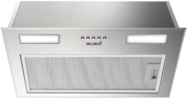 Hotte aspirante, 52 cm, 335 m³/h, acier inoxydable, BELDEKO