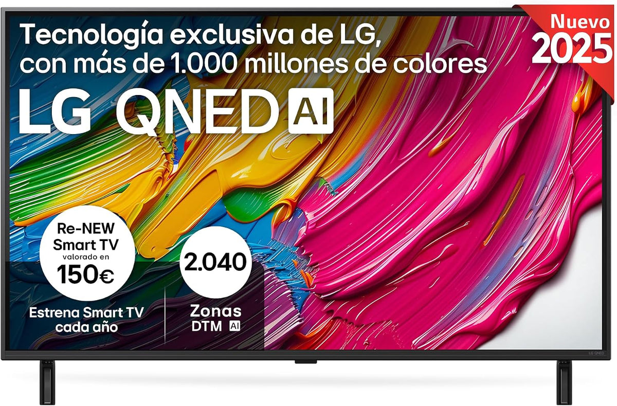 LG QNED80 téléviseur, 43 pouces, noir, 4K
