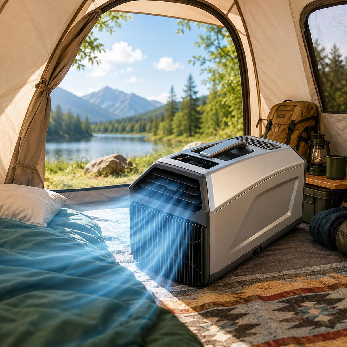 Climatiseur portable, 5100 Btu, 1300 W, avec télécommande, mobile, 3 en 1, smafoseedding