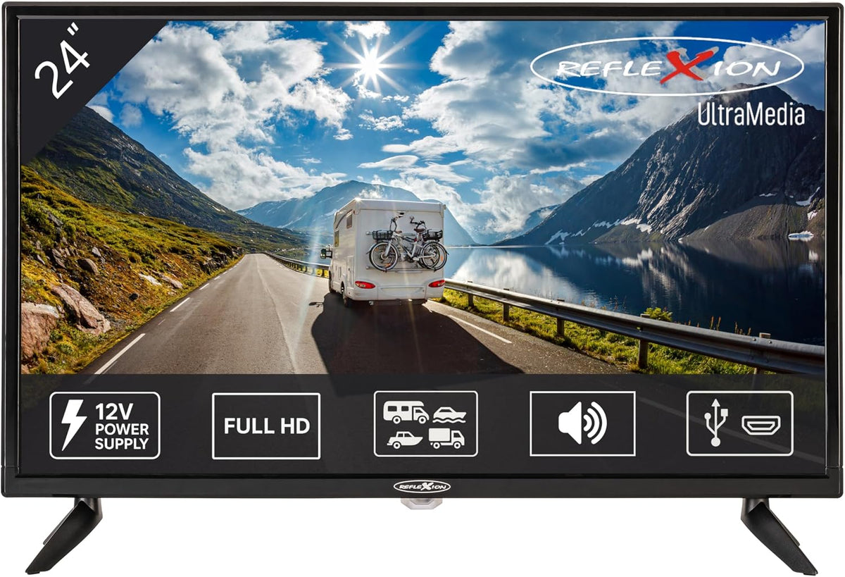 Téléviseur portable LED2425, 60 cm, 230 V, avec éclairage LED, Full HD, Reflexion