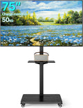 Support TV, 400 mm, 75 pouces, réglable, noir, PEGZONE