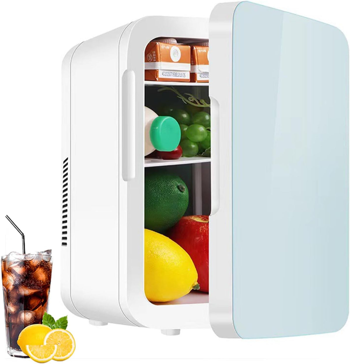 Mini-réfrigérateur, 26,2X20,4X32,7 cm, 8 L, compact, pour le bureau, ZYT-DHRUCB
