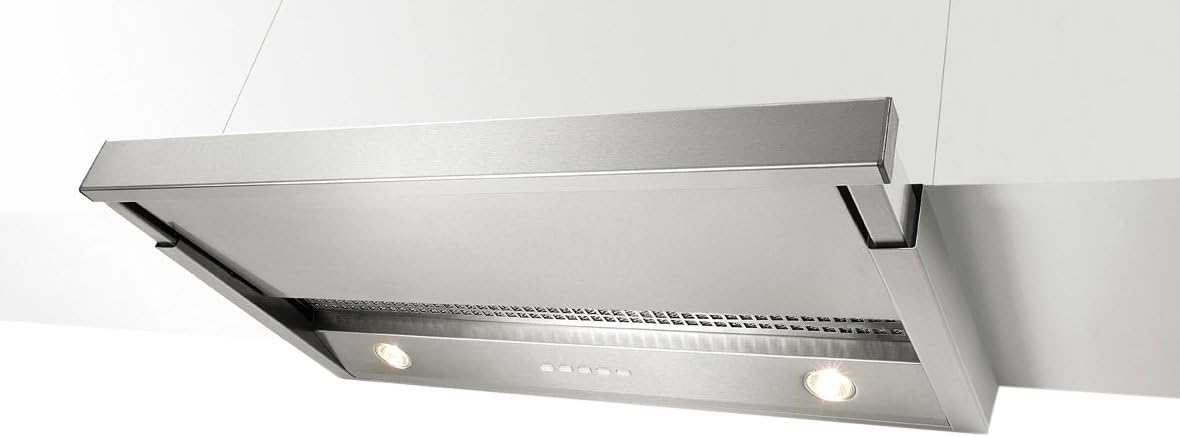 Hotte aspirante, 650 mm, 420 m³/h, 36 dB, 41 dB, 46 dB, 50 dB, acier inoxydable, NOVY