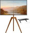 Support TV, 400 × 400 mm, 45 pouces, 65 pouces, 40 kg, réglable, bois, PUTORSEN