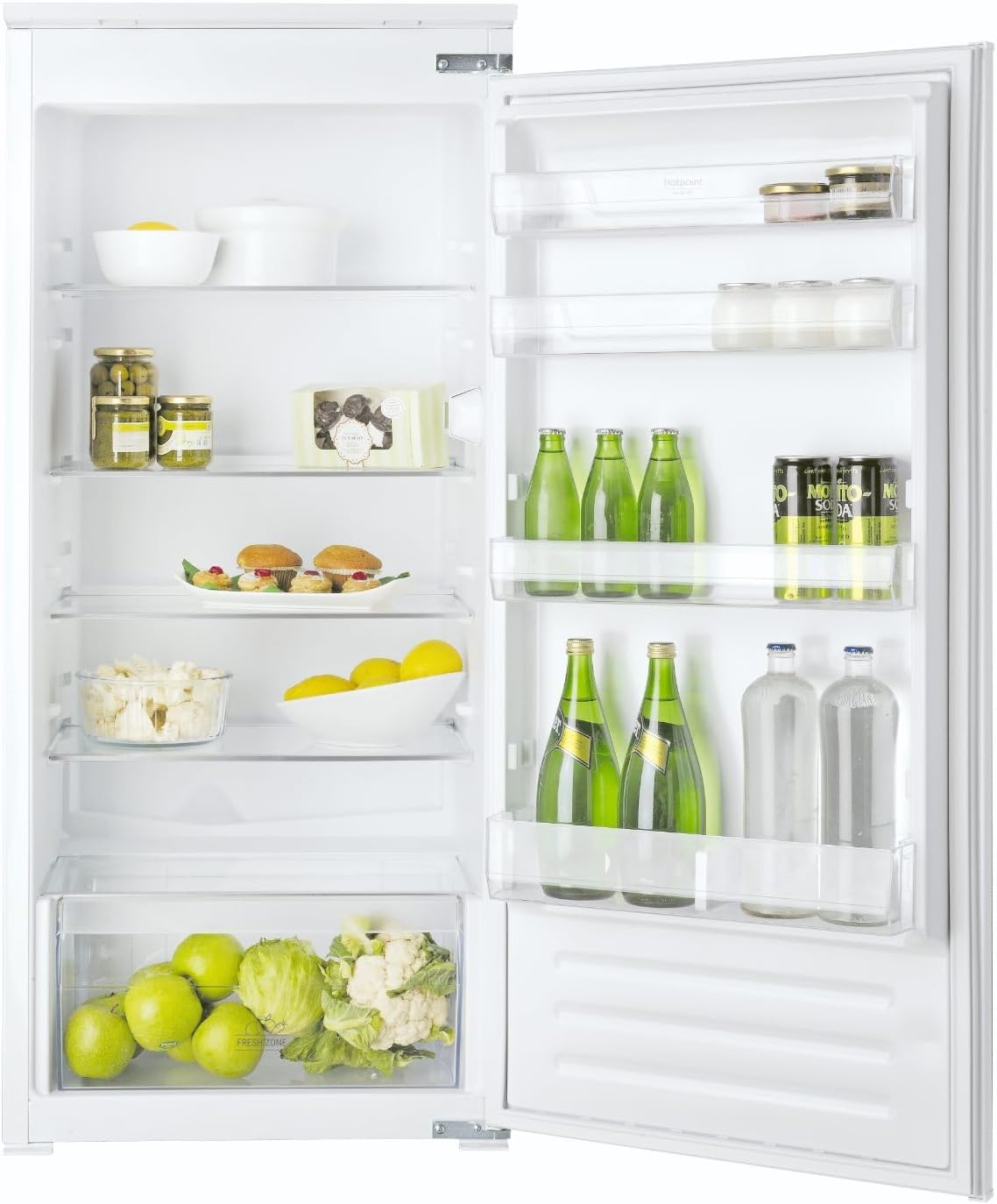 Hotpoint S12A1DHA2FR réfrigérateur encastrable, 54,5 cm, 209 L, 35 dB, No Frost, acier inoxydable
