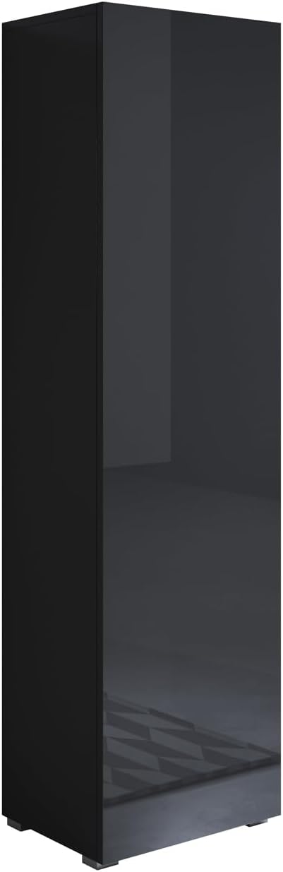 Armoire, 40 × 167 × 29 cm, noir, pour le salon, MB Muebles Bonitos