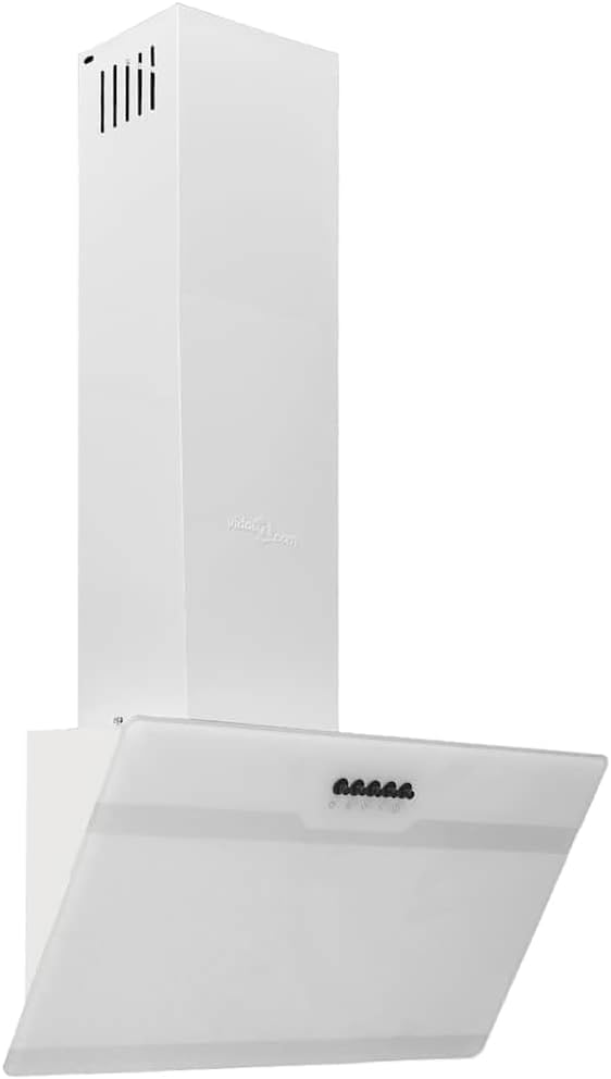 VidaXL hotte aspirante, 60 cm, acier, verre, blanc