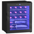 HOMCOM cave à vin, Ø7 × 31,5 cm, 42 L, 18 °C, réglable, noir, 16 bouteilles
