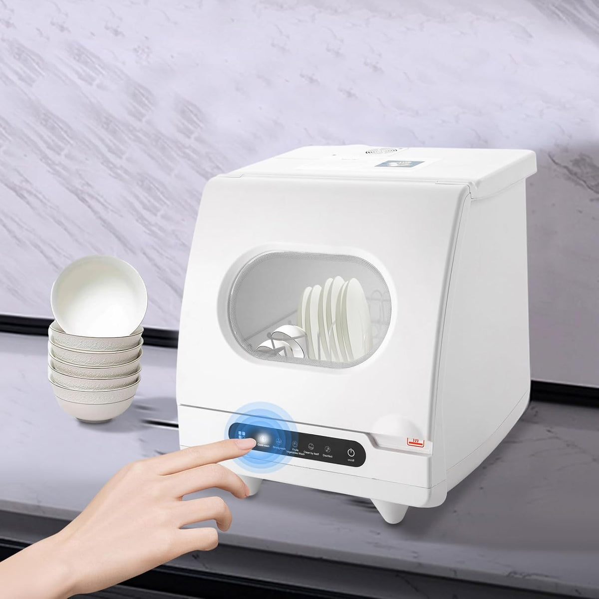 Lave-vaisselle, 800 W, 220 V, 50 Hz, compact, portable, pour la cuisine, DSYOGX