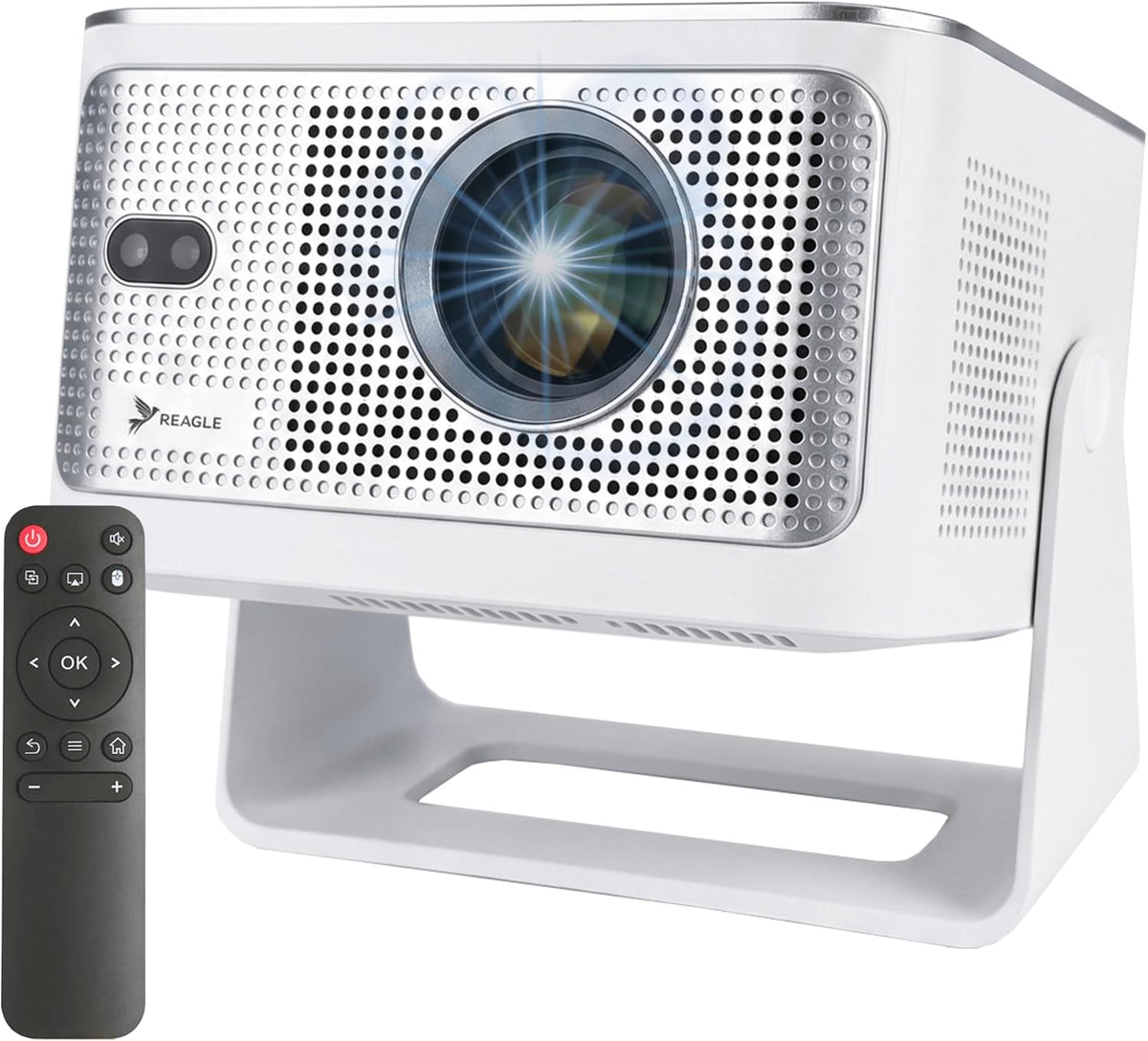 Vidéoprojecteur R-MOVIELUM-P41, 140 pouces, avec éclairage LED, avec Wi-Fi, commande intelligente, Full HD, 8K, portable, Reagle