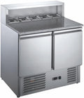 Saladette réfrigérée, 240 L, 8 °C, 2 portes