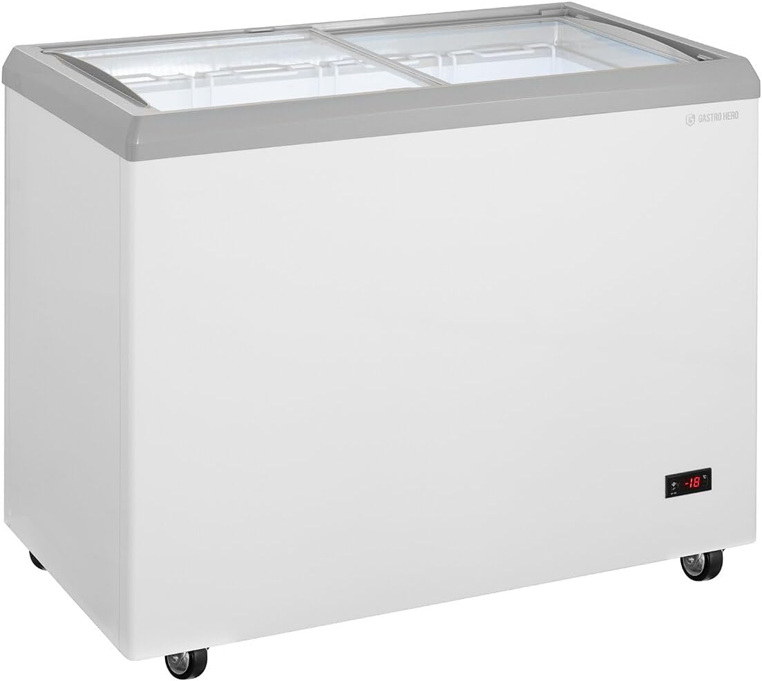 Congélateur, 217 L, –18 °C, avec éclairage LED, verre, GastroHero