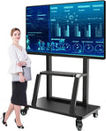Support TV mobile, 80 cm, 86 pouces, noir