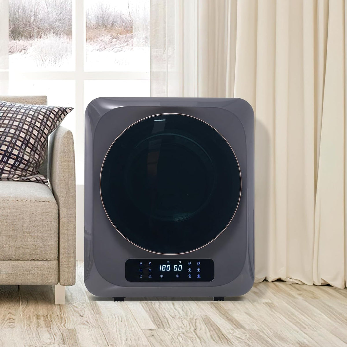 Sèche-linge, 3 kg, acier inoxydable, à gaz, 6 programmes, BTM