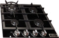 Table de cuisson KCG 6387, 60 cm, 3,8 kW, verre, noir, à gaz, gaz naturel, propane, 4 zones, Kaiser Olan