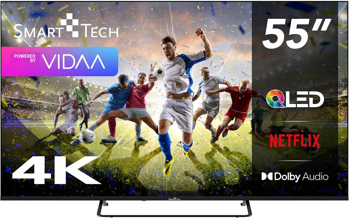 Téléviseur 55QV02K, 139 cm, 55 pouces, commande intelligente, QLED, 4K, Smart Tech