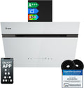 Hotte aspirante AURORA6005SW, 60 cm, 782 m³/h, avec éclairage LED, avec Wi-Fi, commande intelligente, verre, noir, KKT KOLBE